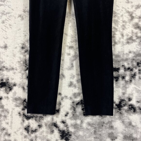 Lauren Ralph Lauren Pants Womens Size 6 Black Velour Skinny Stretch‎ - Picture 4 of 15